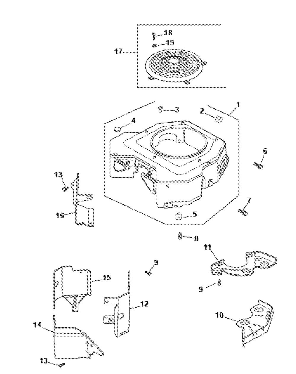 Cv23s-75592 Blower Housing And Baffles Diagram and Parts List for M50-KHS 53AB5BBP750-23HP-OHV Cub Cadet Lawn Tractor